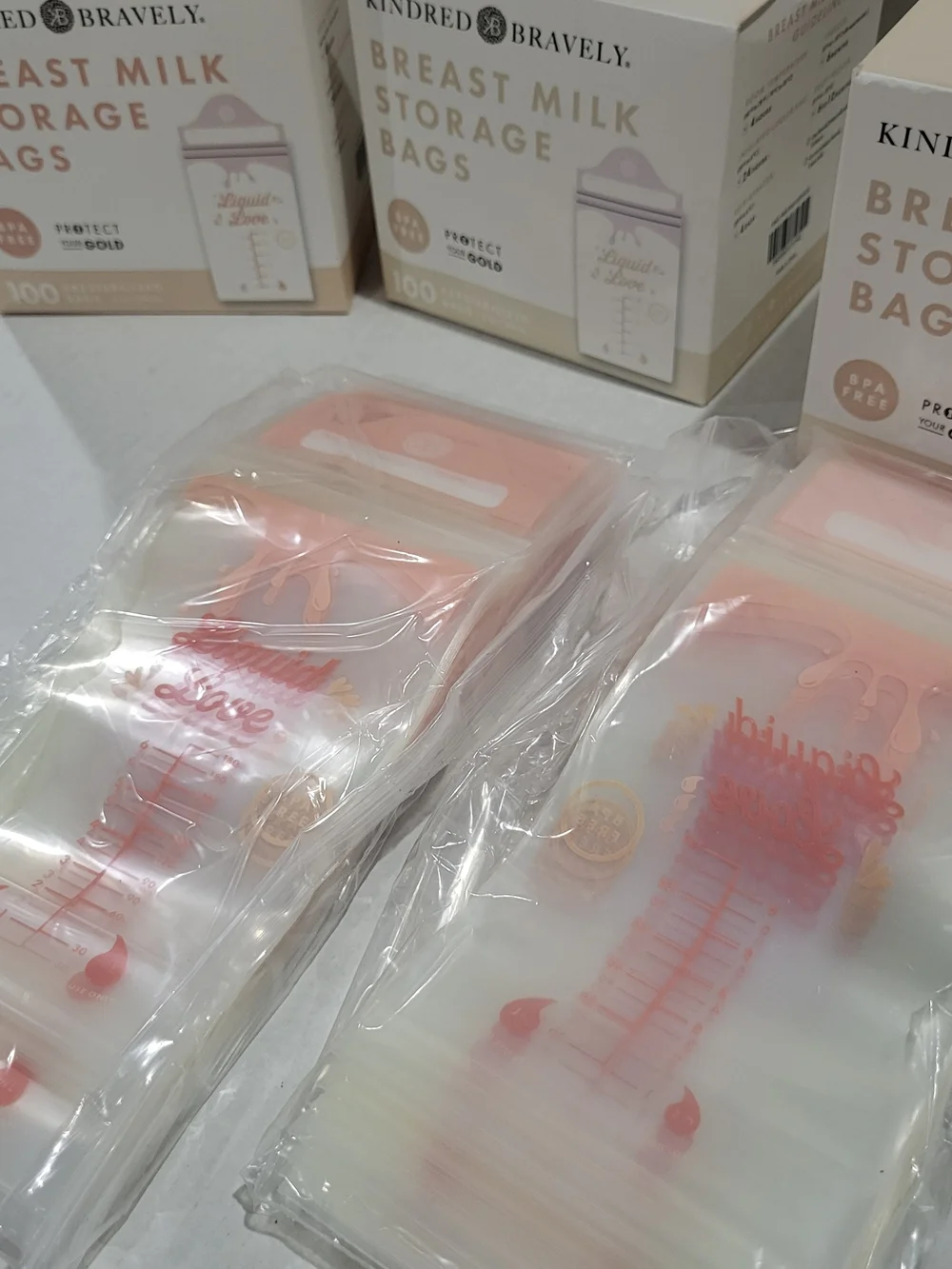 Lot of 3 - 100 ct  Kindred Bravely Breast Milk Storage Bags - 6 oz - 300 Bags